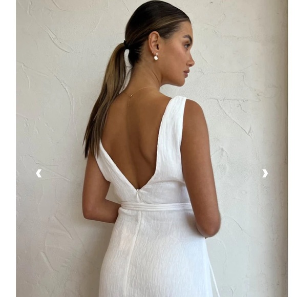 BY NICOLA STARBOARD CROSS WAIST MAXI DRESS IN WHITE - new with tags - Picture 3 of 9